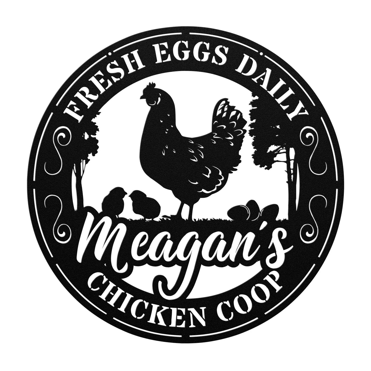 Wall Art Personalized Chicken Coop Sign, Hen House Coop Sign, Our Little Coop Sign Metal Sign, Metal Chicken Coop Sign, Custom Chicken Coop sign teelaunch