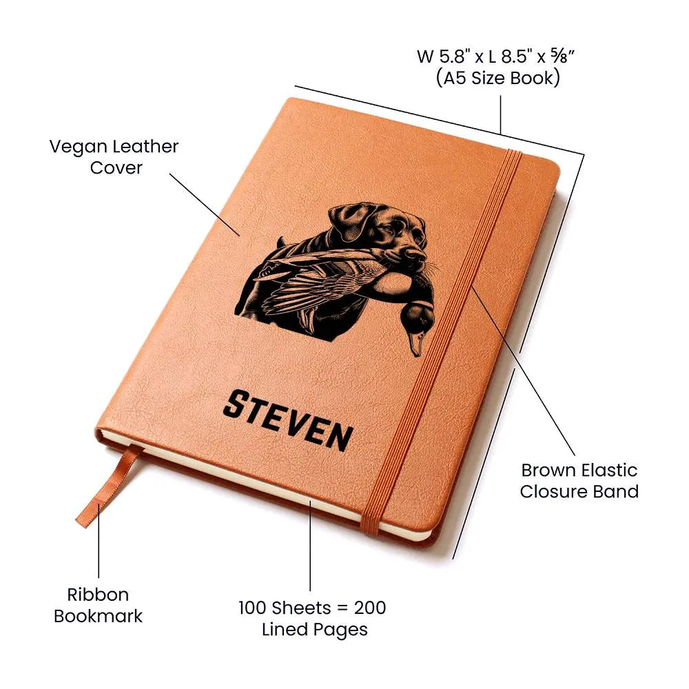 Jewelry Personalized Duck Hunting Journal, Engraved Leatherette Journal for Hunting Notes, Custom Journal For Hunters, Customized Leather Gift, Hunt Log ShineOn Fulfillment