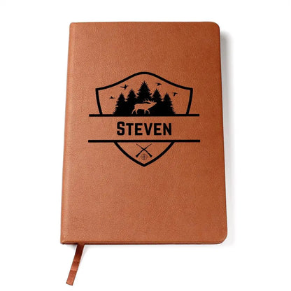 Jewelry Personalized Engraved Deer Hunter's Leather Journal Hunters Gift Deer Hunting Notebook ShineOn Fulfillment