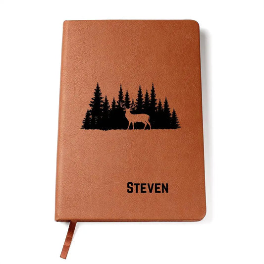 Jewelry Personalized Engraved Elk Hunter's Leather Journal Hunters Gift Elk Hunting Notebook ShineOn Fulfillment