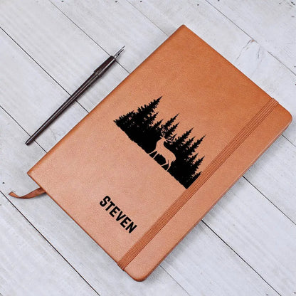 Jewelry Personalized Engraved Elk Hunter's Leather Journal Hunters Gift Elk Hunting Notebook ShineOn Fulfillment