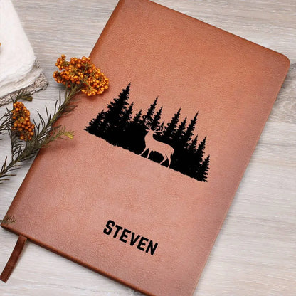 Jewelry Personalized Engraved Elk Hunter's Leather Journal Hunters Gift Elk Hunting Notebook ShineOn Fulfillment