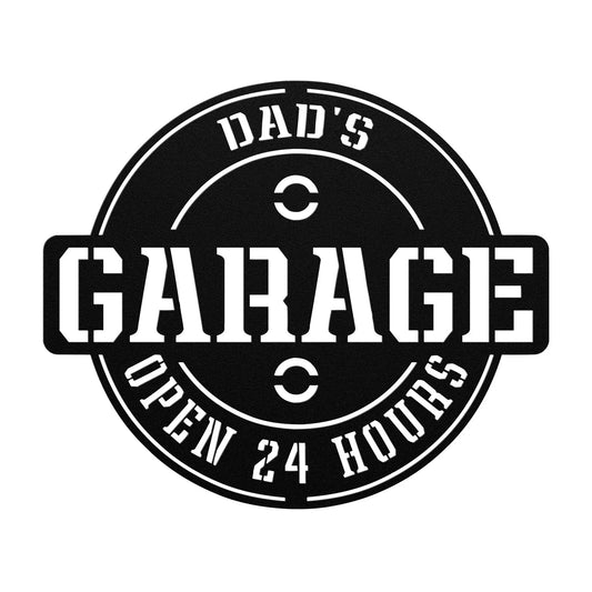 Personalized Metal Name Garage Sign Custom Plaque Wall Art Housewarming Est Year Man Cave Dad's Gift Mechanic Workshop American Car Pickup