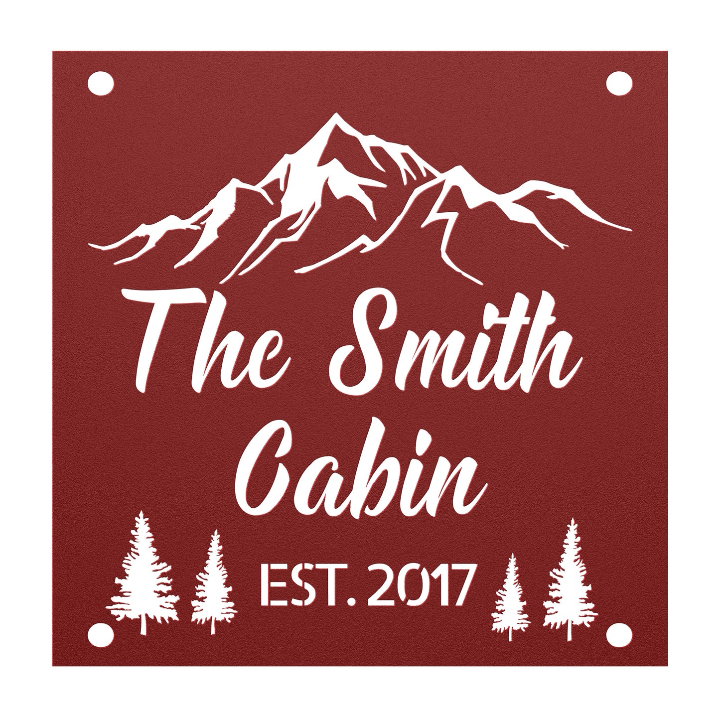 Wall Art Personalized metal cabin sign - mountain wedding established date wall art - personalized gift - wall art - home decor - home gifts - gifts teelaunch