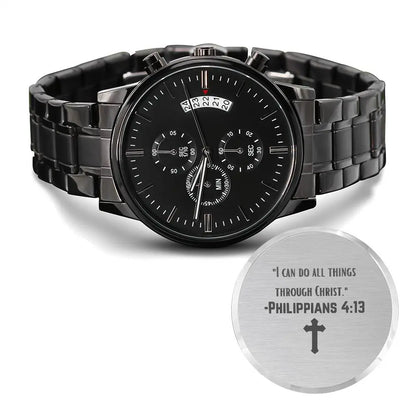 Jewelry Philippians 4:13 Watch - "I Can Do All Things Through Christ" - Christian Inspirational Watch ShineOn Fulfillment