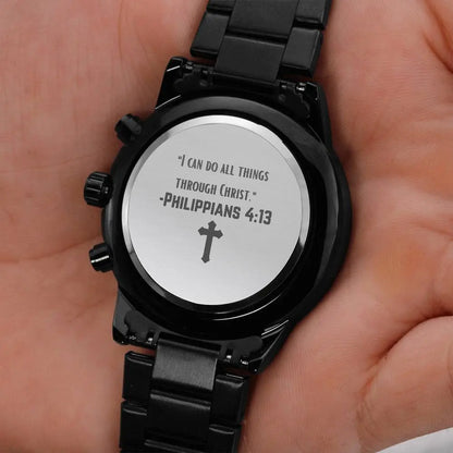 Jewelry Philippians 4:13 Watch - "I Can Do All Things Through Christ" - Christian Inspirational Watch ShineOn Fulfillment