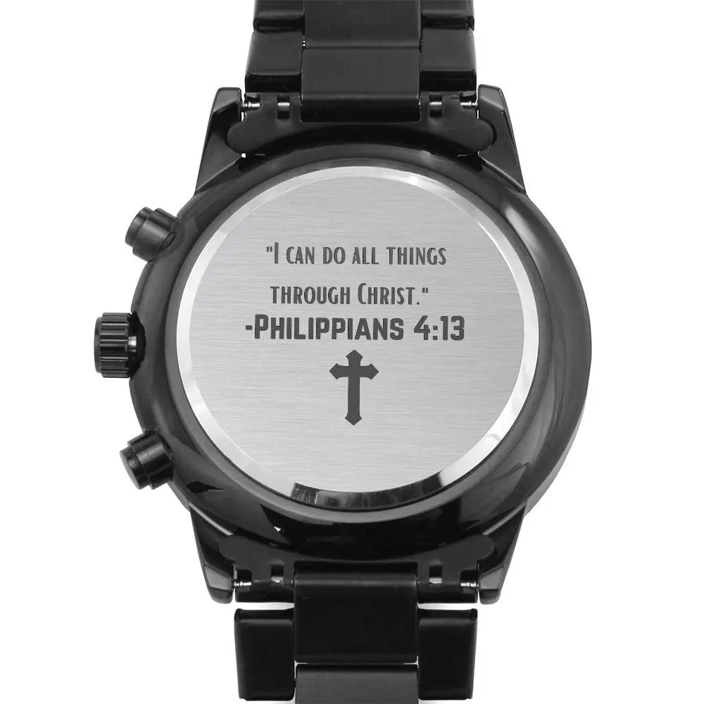 Jewelry Philippians 4:13 Watch - "I Can Do All Things Through Christ" - Christian Inspirational Watch ShineOn Fulfillment