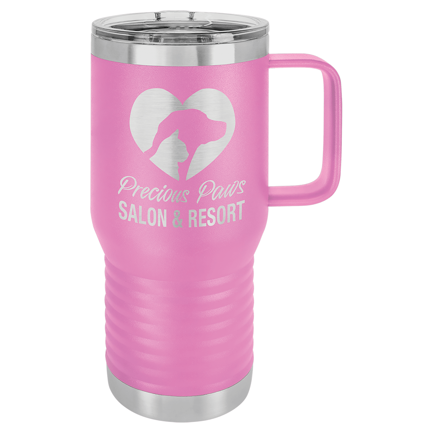 Customized Business Logo Engraved Powder Coated 20oz Travel Mug