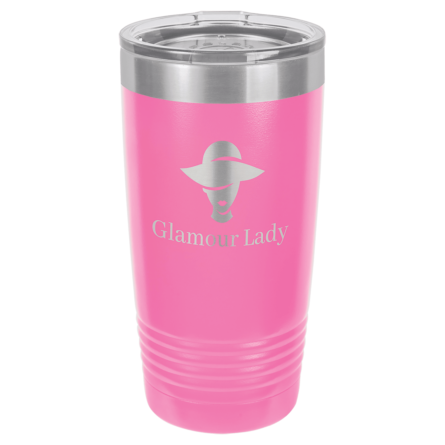 Pink Business Logo Laser Engraved Polar Camel Tumbler – 20 oz Stainless Steel Insulated Cup with Spill-Resistant Lid, Custom Branding for Employee Appreciation and Marketing