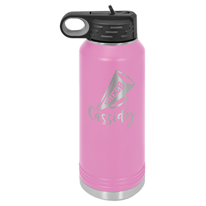 Customized Business Logo Engraved Powder Coated 32oz Bottle