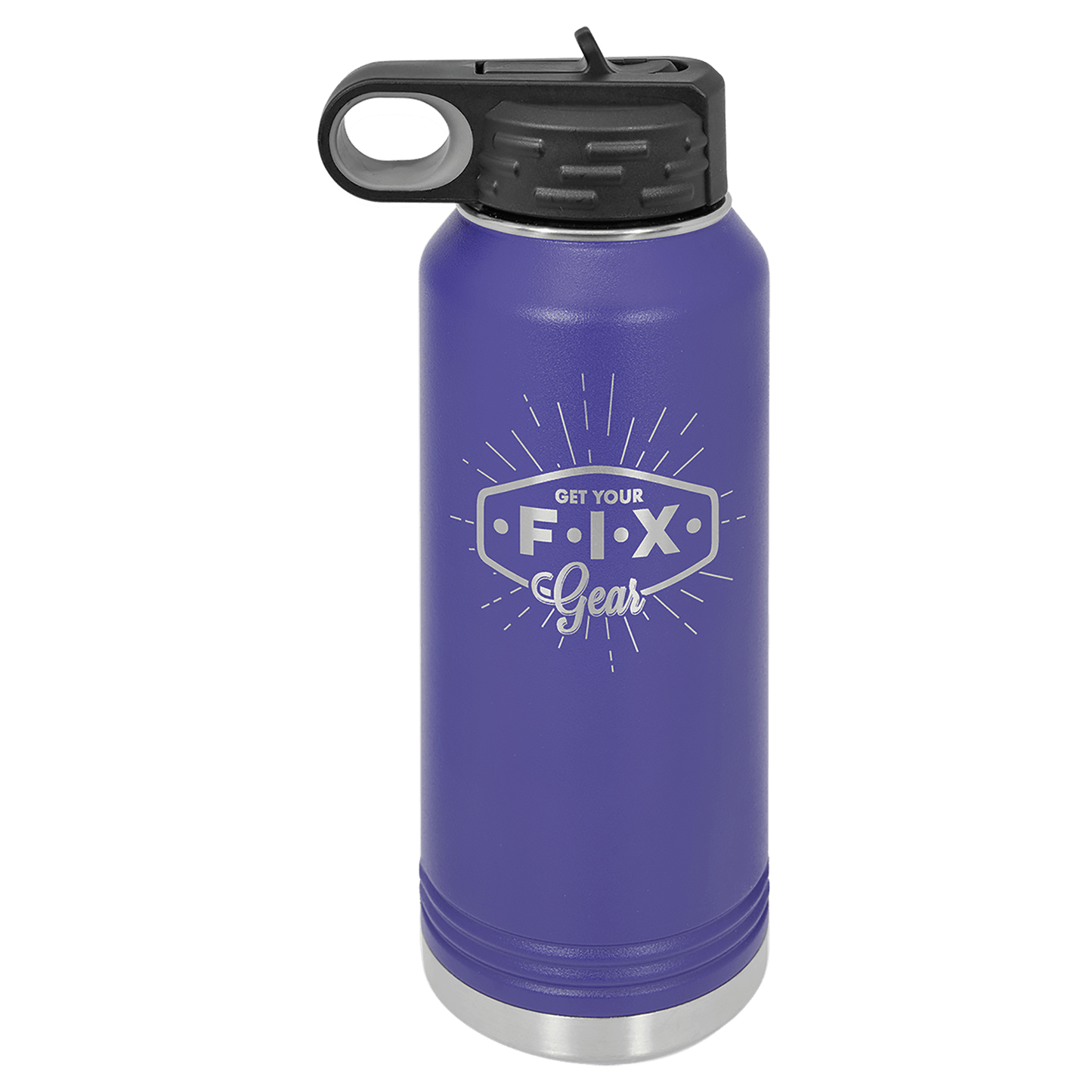 Customized Business Logo Engraved Powder Coated 32oz Bottle