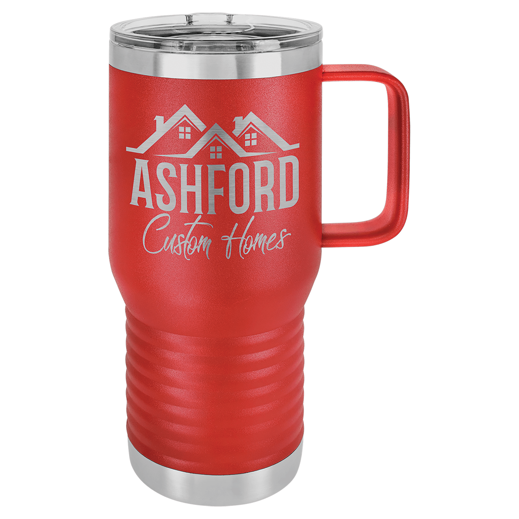 Customized Business Logo Engraved Powder Coated 20oz Travel Mug