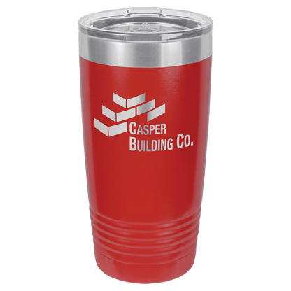 Red Custom Engraved Polar Camel 20 oz Tumbler with Company Logo – Durable Powder-Coated Insulated Stainless Steel Travel Mug for Corporate Gifts and Promotional Items