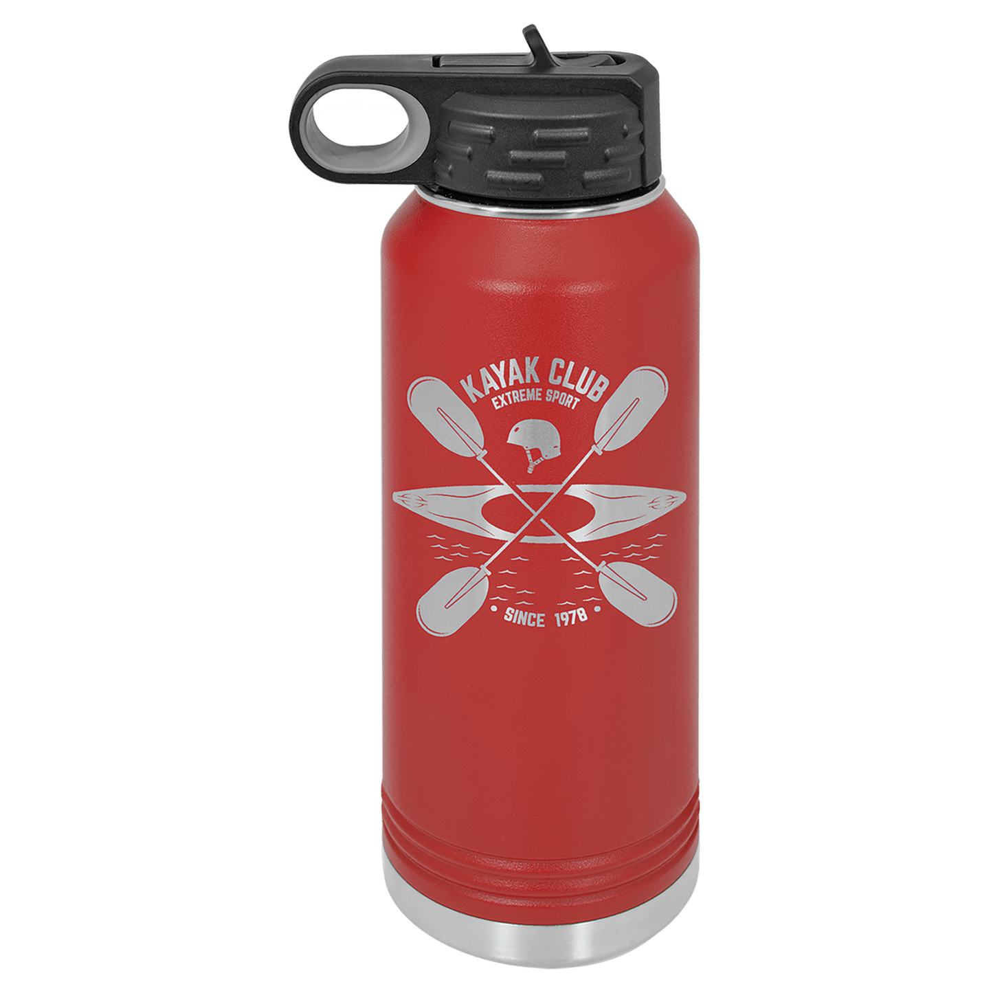 Customized Business Logo Engraved Powder Coated 32oz Bottle