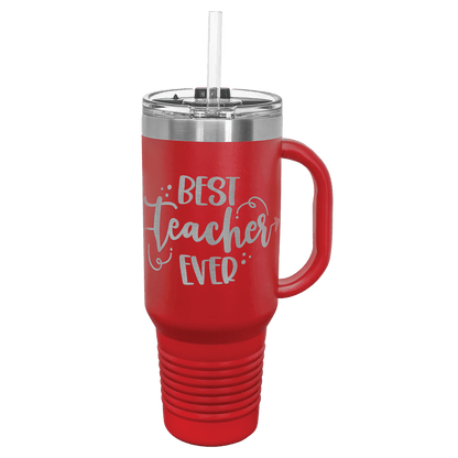 Customized Business Logo Engraved Powder Coated 40 Oz Travel Tumbler