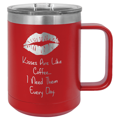 Customized Business Logo Engraved Powder Coated Coffee Mug