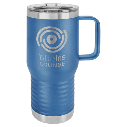 Customized Business Logo Engraved Powder Coated 20oz Travel Mug