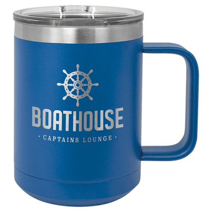 Customized Business Logo Engraved Powder Coated Coffee Mug