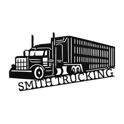 Wall Art Semi Truck Metal Sign- Bull Hauler - Semi Truck Monogram - Custom Monogram - Metal Wall Art - Home Decor - Custom Metal Wall Art - Wall Art - Metal Art teelaunch