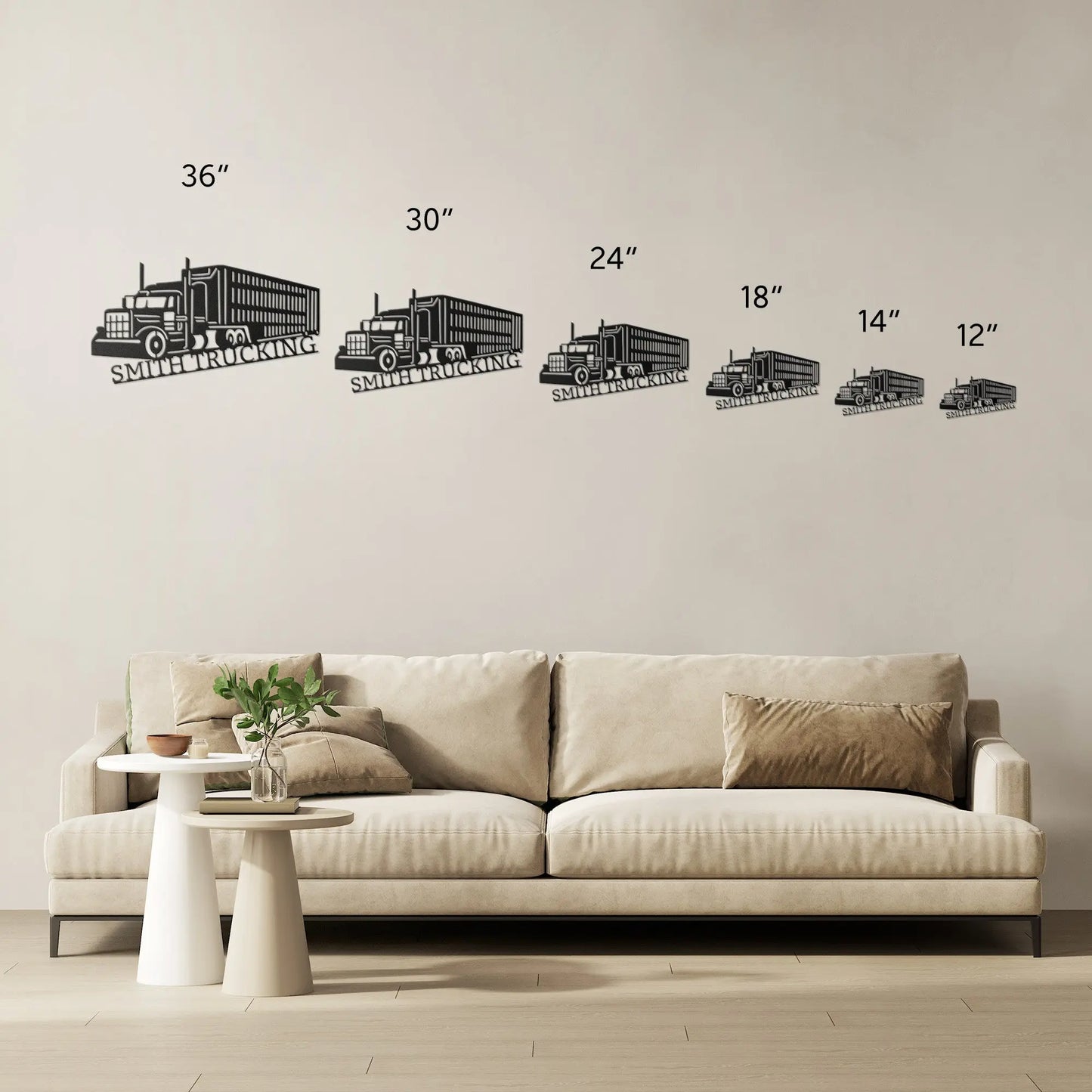 Wall Art Semi Truck Metal Sign- Bull Hauler - Semi Truck Monogram - Custom Monogram - Metal Wall Art - Home Decor - Custom Metal Wall Art - Wall Art - Metal Art teelaunch