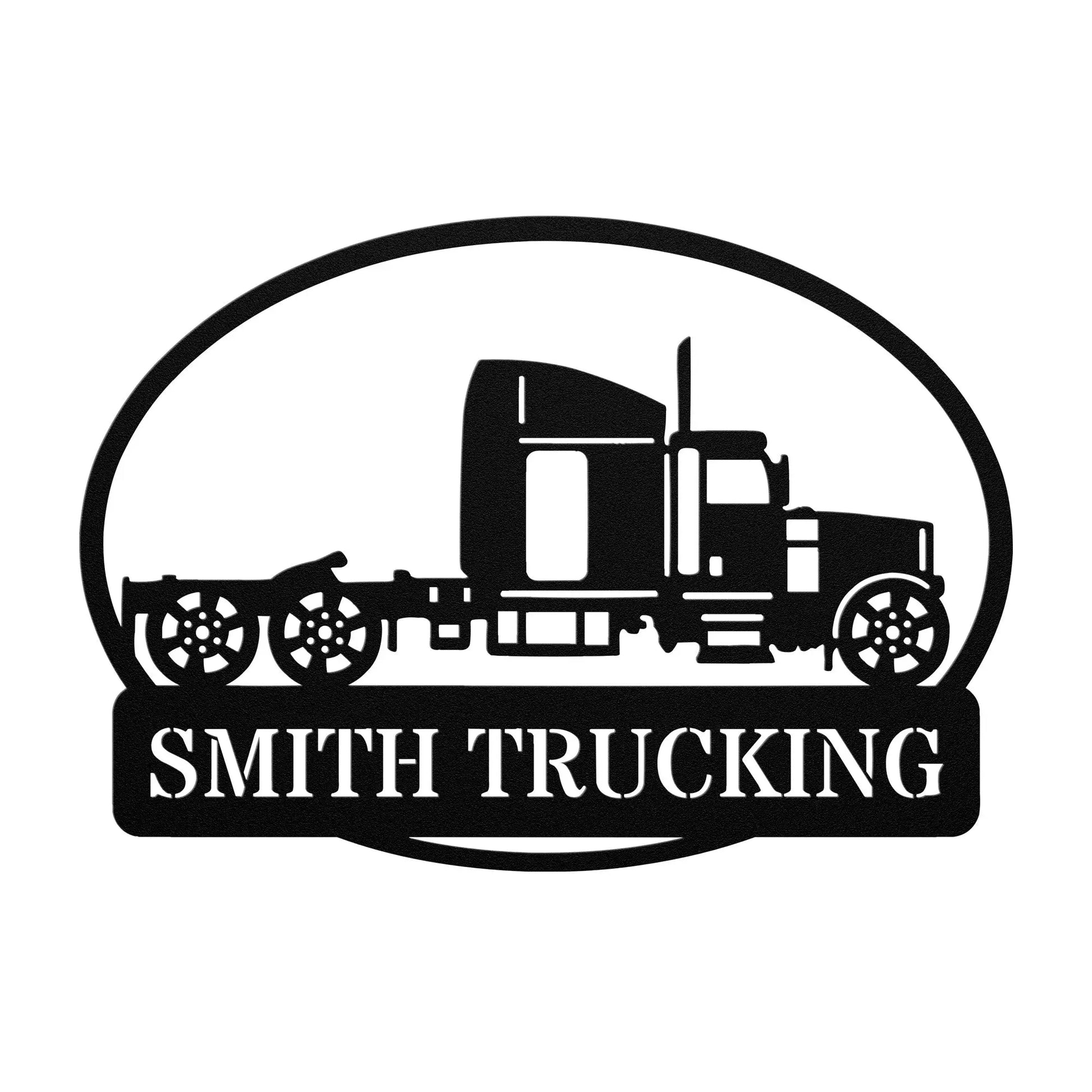 Wall Art Semi Truck Metal Sign - Semi Truck Monogram - Custom Monogram - Metal Wall Art - Home Decor - Custom Metal Wall Art - Wall Art - Metal ArtlogoAnalyze listing teelaunch