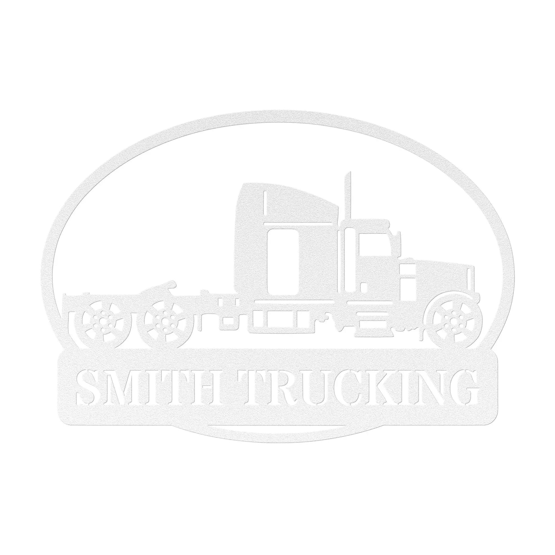 Wall Art Semi Truck Metal Sign - Semi Truck Monogram - Custom Monogram - Metal Wall Art - Home Decor - Custom Metal Wall Art - Wall Art - Metal ArtlogoAnalyze listing teelaunch