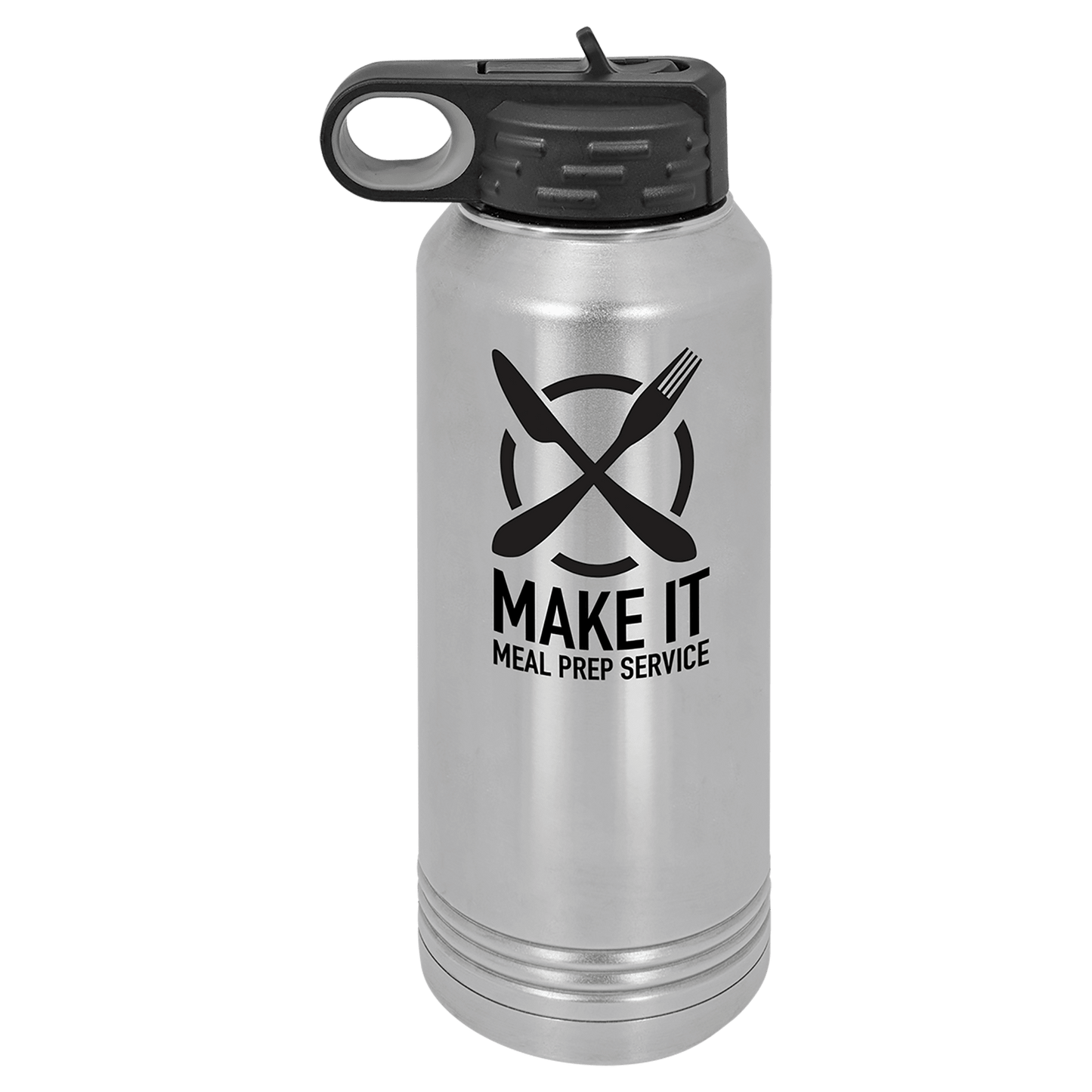 Customized Business Logo Engraved Powder Coated 32oz Bottle