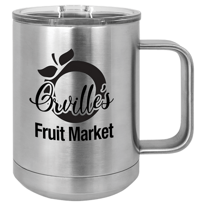 Customized Business Logo Engraved Powder Coated Coffee Mug