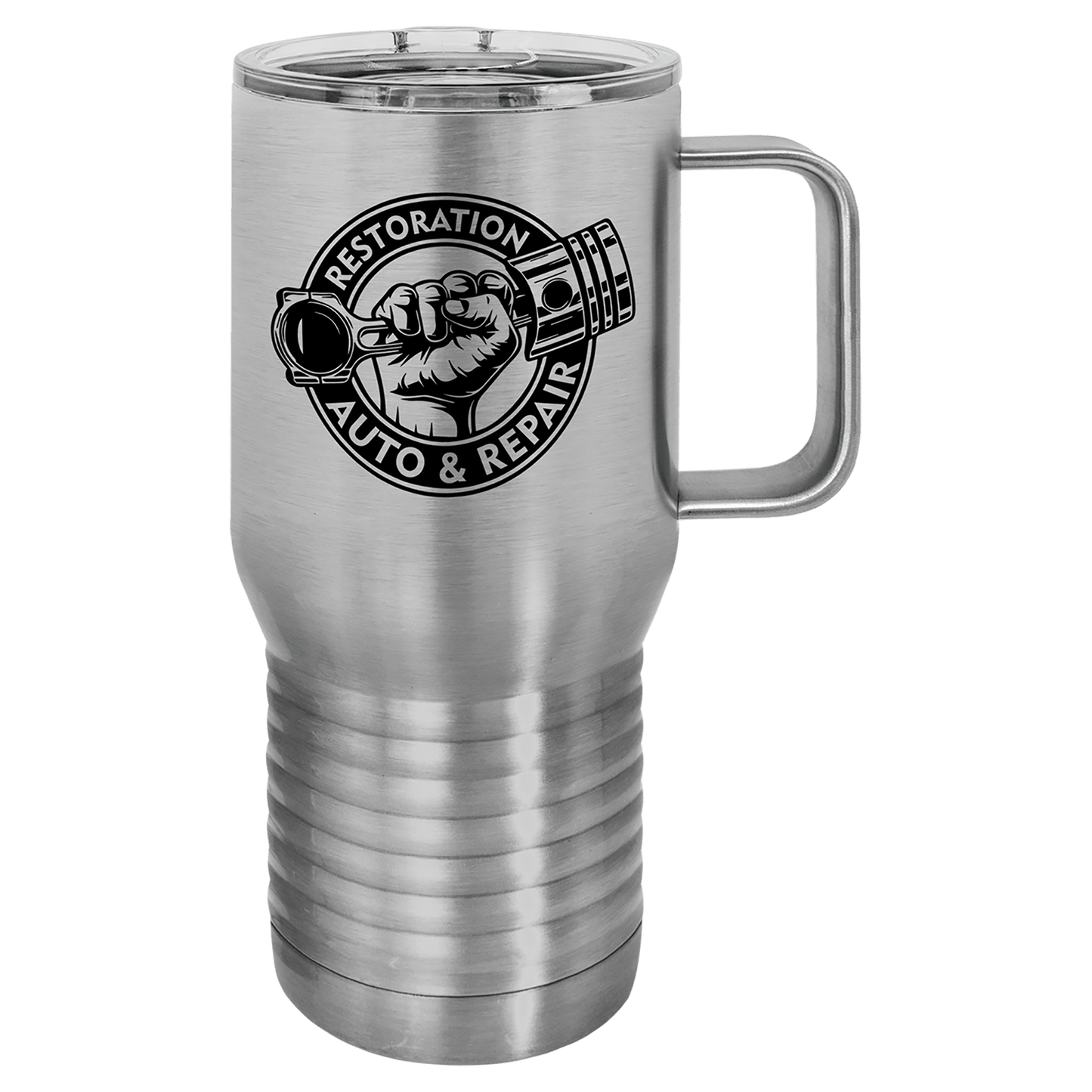 Customized Business Logo Engraved Powder Coated 20oz Travel Mug