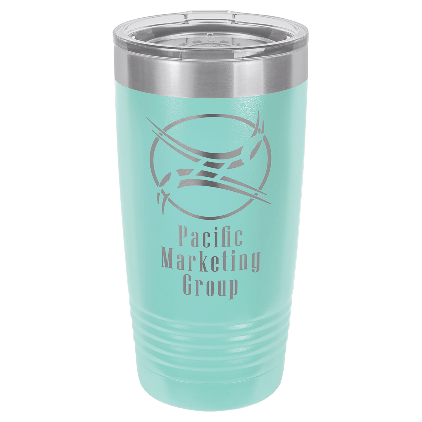 Teal Business Logo Laser Engraved Polar Camel Tumbler – 20 oz Stainless Steel Insulated Cup with Spill-Resistant Lid, Custom Branding for Employee Appreciation and Marketing