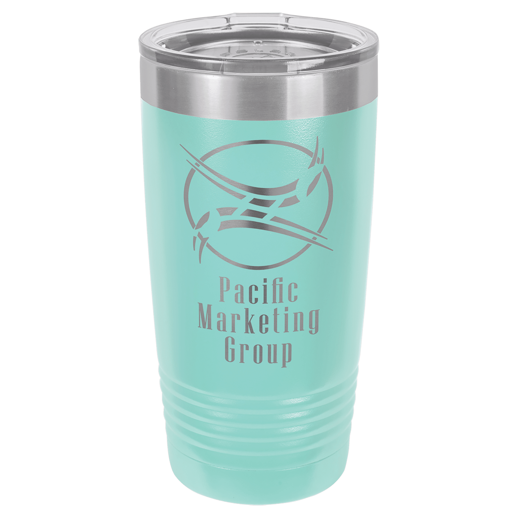 Teal Business Logo Laser Engraved Polar Camel Tumbler – 20 oz Stainless Steel Insulated Cup with Spill-Resistant Lid, Custom Branding for Employee Appreciation and Marketing