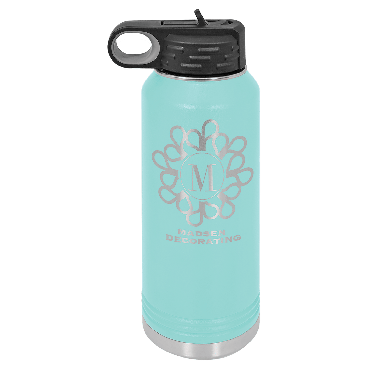 Customized Business Logo Engraved Powder Coated 32oz Bottle