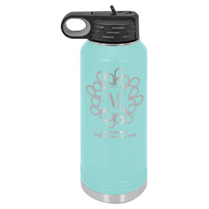 Customized Business Logo Engraved Powder Coated 32oz Bottle