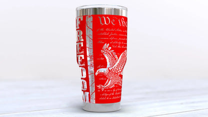 We The People Freedom Engraved 30oz Tumbler beardedcustomsco