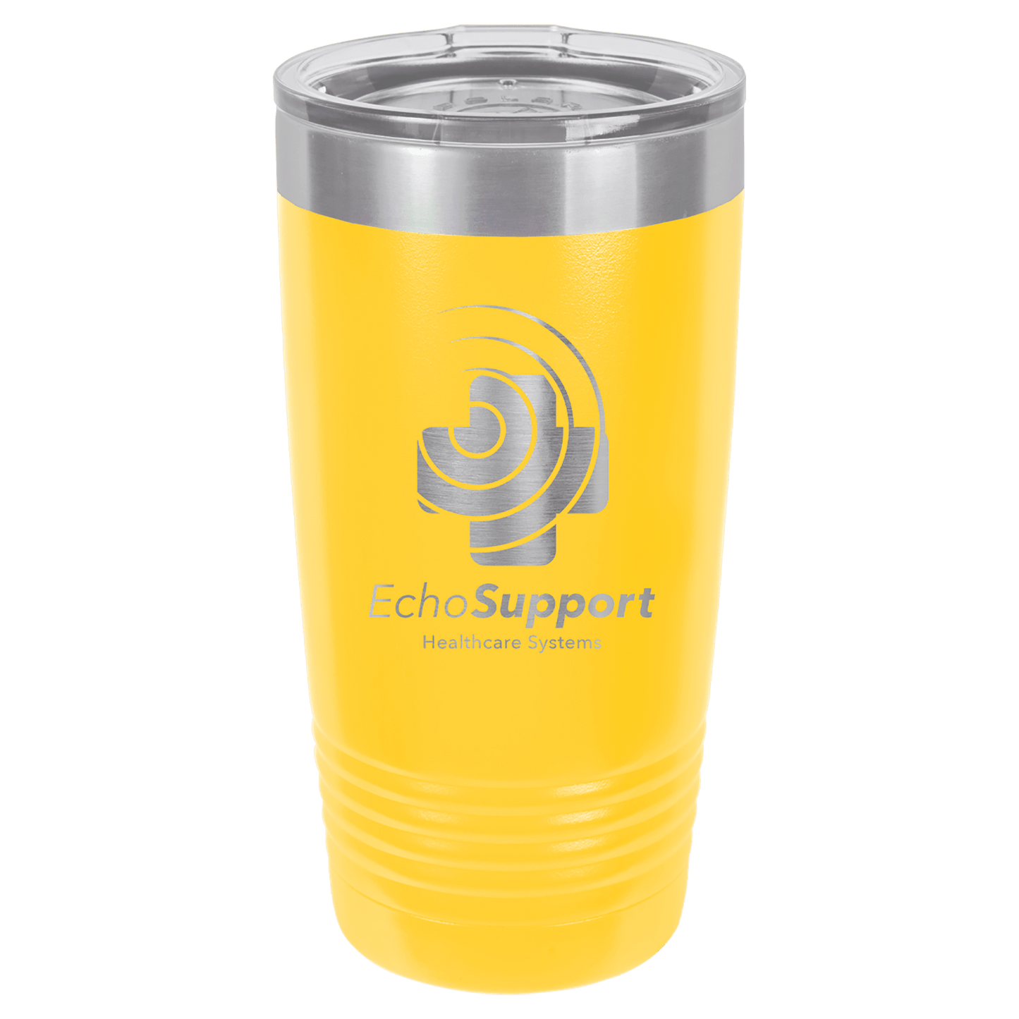 Yellow Polar Camel 20 oz Customized Business Logo Engraved Tumbler – Powder-Coated Stainless Steel with Laser Etched Branding, Insulated Drinkware for Hot and Cold Beverages