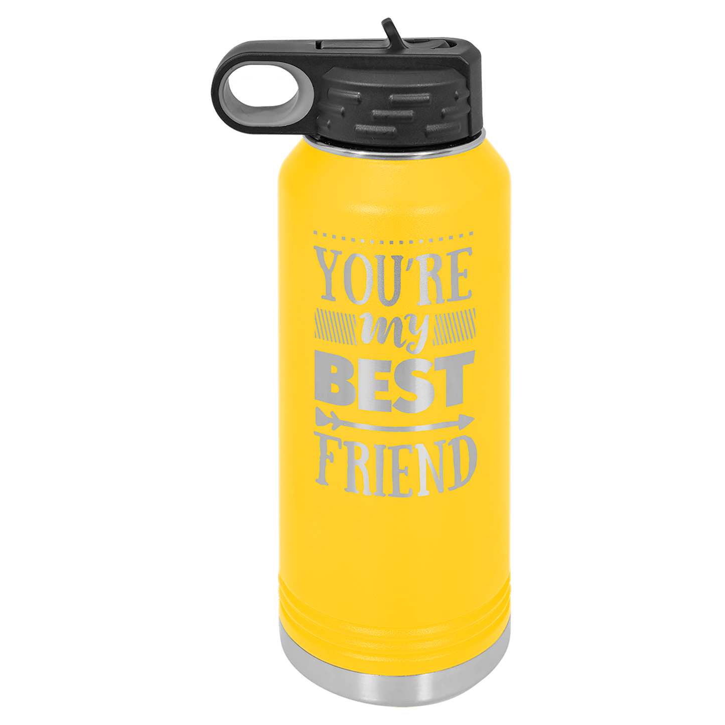 Customized Business Logo Engraved Powder Coated 32oz Bottle