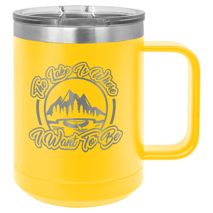 Customized Business Logo Engraved Powder Coated Coffee Mug