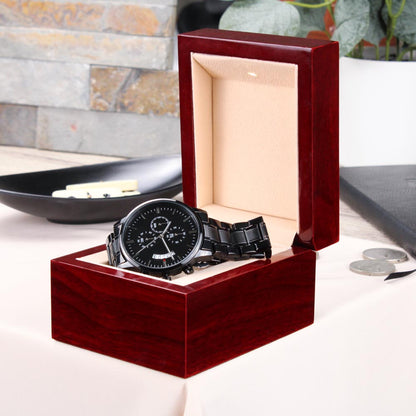 Jewelry My Heart Belongs To You Engraved Black Chronograph Watch for Men | Engraved Watch Men, Engraved Mens Watch, Personalized Watch ShineOn Fulfillment