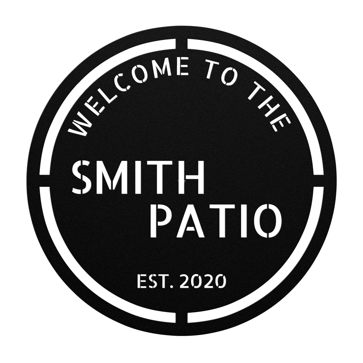 Wall Art Custom Welcome to Our Patio Sign, Personalized Outdoor Sign teelaunch